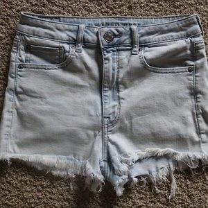 American Eagle Ne(X)t level strech denim cutoff shorts - light wash